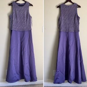 Patra Purple Sparkly Full Length Dress size 16
